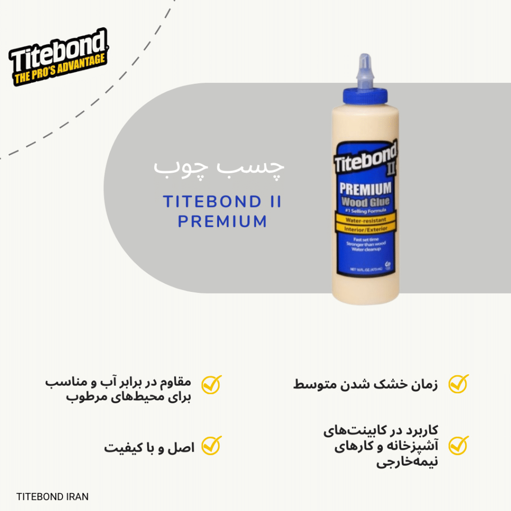 چسب چوب تایت باند titebond آبی